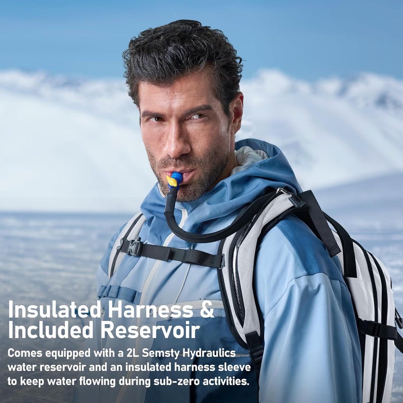 SEMSTY Ski and Snowboard Hydration Backpack - Cold-Weather Winter - 2L Water Reservoir and Insulated Harness - Image 5